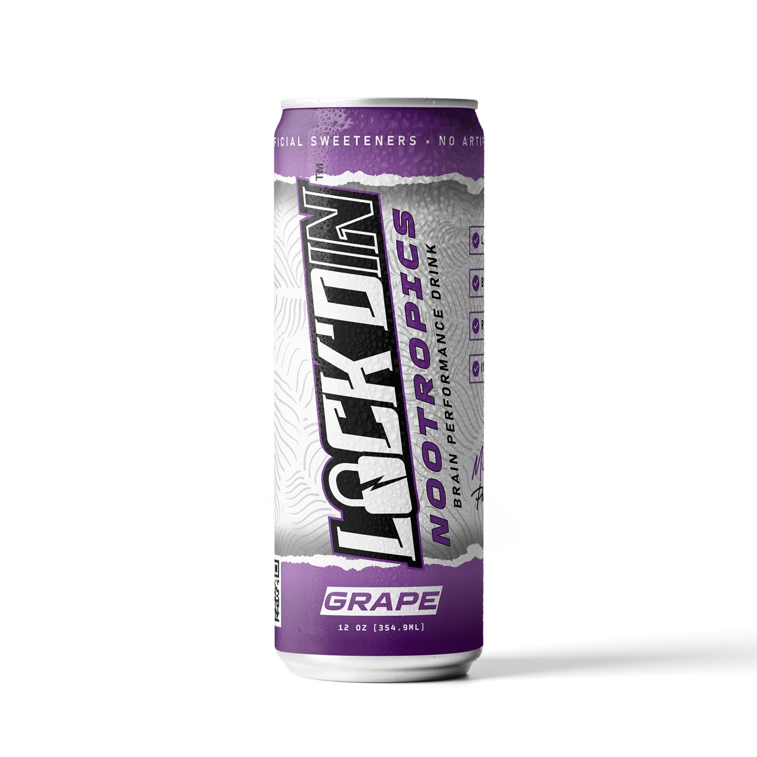 Amazon.com : LOCK'DIN Nootropic Focus Drink 12 Pack, Natural